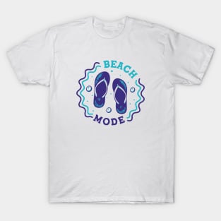 Beach Mode // Fun Summer Flip Flop Badge T-Shirt